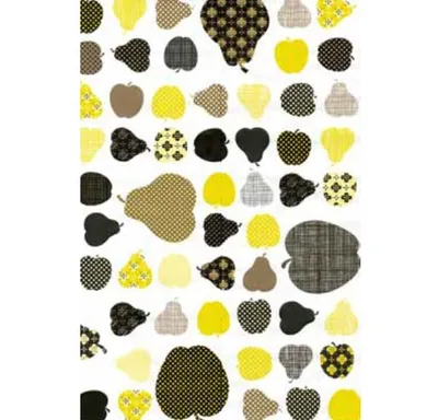 Produktbild von Klebefolie - Möbelfolie Äpfel und Birnen gelb -  45 cm x 200 cm