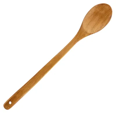 Holz-Rührlöffel 42 cm, großer Kochlöffel aus Naturholz