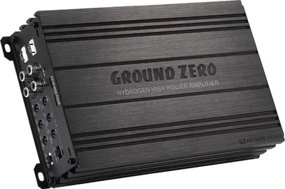 Zdjęcie produktu dla Ground Zero GZHA MINI FOUR | 4-kanałowy kompaktowy wzmacniacz klasy D