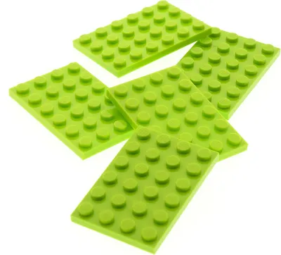 Immagine prodotto di 5x Piastra di costruzione Lego 4x6 verde chiaro Base 41352 41313 4291524 3032