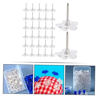 Produktbild von Transparente Stecknadeln in Blumenform, 100 Stück