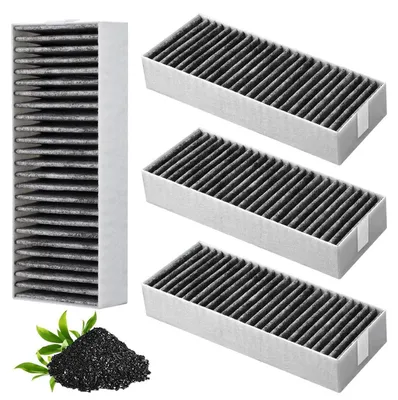 Produktbild von 4er Aktivkohlefilter 193x75x35mm für Siemens/Bosch/Neff/Gaggenau/Constructa Umluftersatzfilter Grau