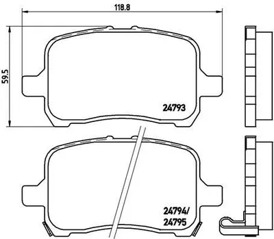 Produktbild von Brembo Bremsbelagsatz, Scheibenbremse Vorderachse P 10 015