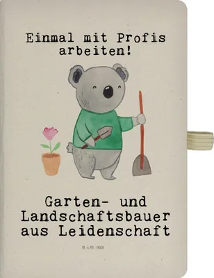 Produktbild von Mr. & Mrs. Panda Journal Garten- und Landschaftsbauer Leidenschaft - Transparent - Geschenk, Tagebuch, Schreibheft, Gärtner, Gartenbau, Lustig, Notizbuch A5, Skizzenbuch