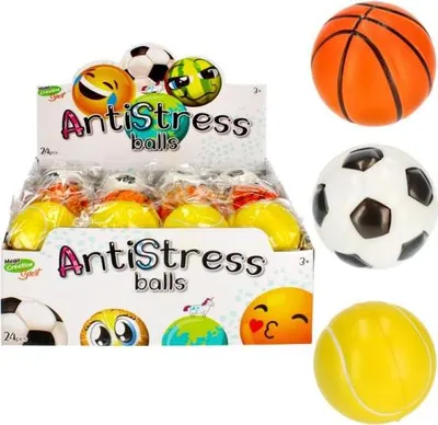 Immagine prodotto di Palla sportiva antistress 7cm Mega Creative - La soluzione perfetta per il relax e il divertimento! Colori misti, Prezzo per 1 pezzo.