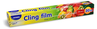 Produktbild von 50 Rollen Frischhaltefolie Haushaltsfolie aus PE in Faltschachtel 29 cm x 20 m