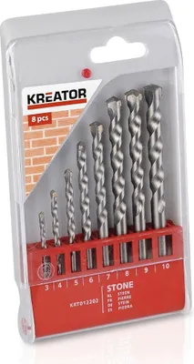 Produktbild von Kreator Bohrerset 8-teilig Stone Stein verschiedene Größen - Kunststoffbox