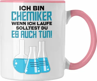 Produktbild von Trendation - Chemiker Geschenke Tassen Tasse Chemielaborant Chemie Geschenk Chemielabor Gadget (Rosa)