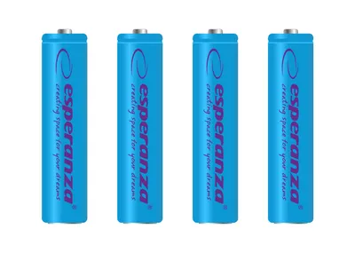 Produktbild von Esperanza Wiederaufladbare Batterien Ni-Mh Aaa 1000Mah 4St. Blau