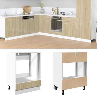 Produktbild von Möbel Herdumbauschrank Sonoma-Eiche 60x46x81,5 cm Holzwerkstoff - Küchenschränke 849617