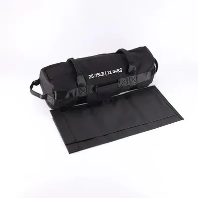 Produktbild von Fitness Sandbag - Verstellbarer Gewichtssack 2–90 kg - Krafttraining Powerlifting Laufen Home Gym - Größe S/M/L - Schwarz