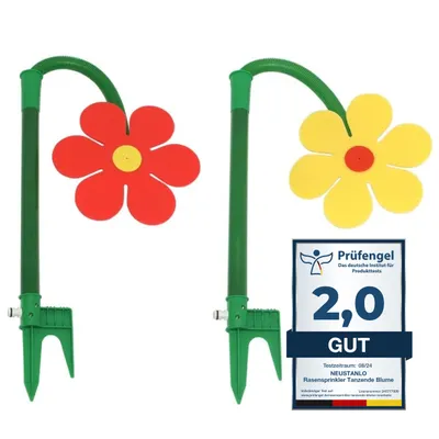Produktbild von Neustanlo | Rasensprinkler Tanzende Blume | 2er Pack | farblich Sortiert | Bewässerung Sprenger beweglich | der ideale Spaß für den Garten