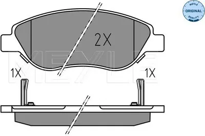 Produktbild von MEYLE 025 224 7619 Bremsbeläge Vorne für FIAT TIPO Kombi (356) TIPO Schrägheck (356) TIPO Stufenheck (356)