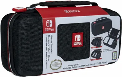 Produktbild von NACON NNS4000, Hartschalenkoffer, Nintendo, Schwarz, Nintendo Switch, Nintendo Switch OLED, Staubresistent, Kratzresistent, Reißverschluss