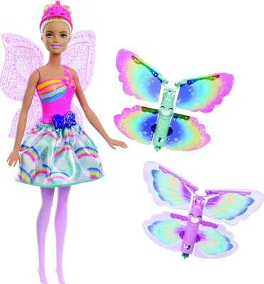 Produktbild von Barbie Dreamtopia Regenbogen-Königreich Magische Flügel-Fee Puppe (blond)