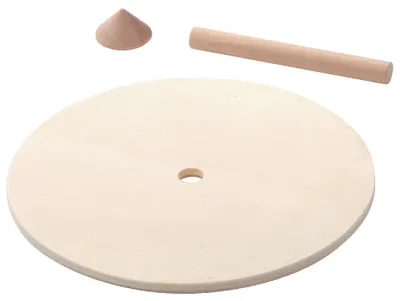 Produktbild von EDUPLAY 120315 Spielkreisel mit 10 Scheiben, Ø 15 cm, natur, 11-teilig (1 Set)
