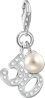 Produktbild von Thomas Sabo - Charm Anhänger "50" Silber ,Perle 1241-167-14