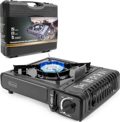 Produktbild von Greenpoint Gaskocher - Campingkocher Transportabler - ohne Gaskartusche - Aluminium