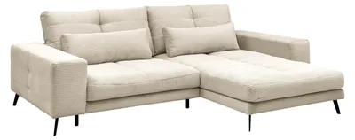 Produktbild von Ecksofa - 286 x 194 cm - Taupe - Cord - mit Kissen