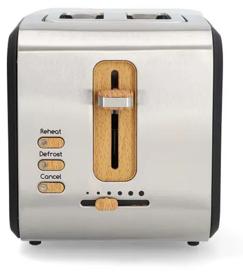 Produktbild von Gastronoma 18140005 - 2-Scheiben-Toaster mit Soft-Touch-Oberfläche und Auftaufunktion - 6 Bräunungsstufen und 900 W - Schwarz
