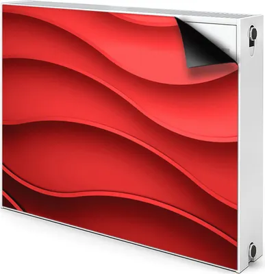 Produktbild von Magnet Heizkörperverkleidung Heizkörper-Abdeckung Heizung Heizkörper 100x60 cm  - Abstraktion, rot
