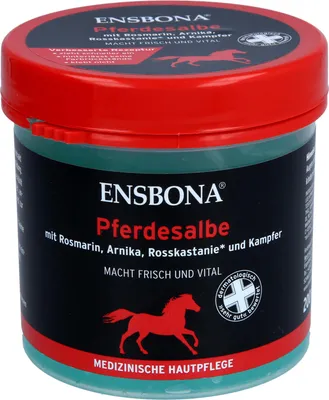 Produktbild von ENSBONA Pferdesalbe mit Rosmarin, Arnika, Rosskastanie und Kampfer, 200 ml Salbe