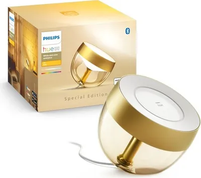 Obrázek produktu pro Philips Hue White and Color ambiance Iris Gold Special Edition, Chytrá stolní lampa, Bluetooth/Zigbee, Zlato, LED, Kov, Umělé hmoty, Žárovky bez možnosti výměny