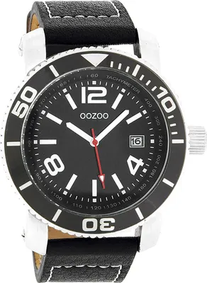 Produktbild von Oozoo Armbanduhr schwarz Leder Timepieces Herren Analog-Quarzuhr UOC2594A