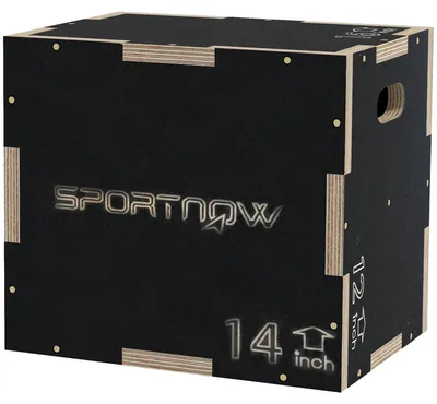 Obrázek produktu pro Plyometrická bedna pro CrossFit – cvičební pomůcka | Barva: černá | Rozměry: 35,5 x 40,5 x 30,5 cm