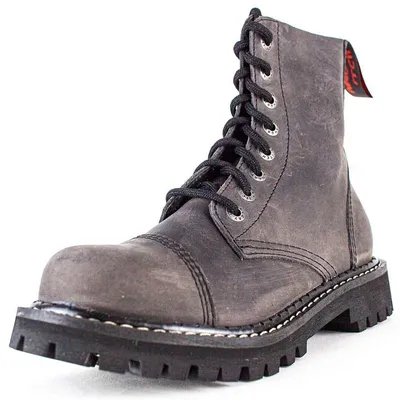Productafbeelding van ANGRY ITCH-8, vintage, donkerbruine leren rangerlaars met stalen neus, EU 46