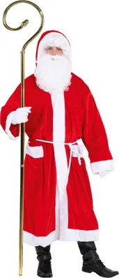 Produktbild von Nikolausmantel Weihnachtsmann Kostüm mit Kapuze und Gürtel