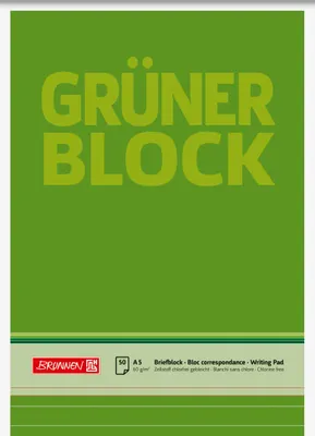 Obrázek produktu pro BRUNNEN 1052437 Blok "Zelený blok" A5 s podšívkou