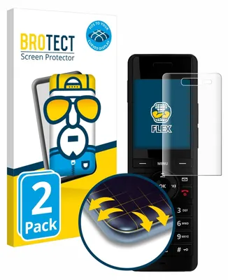 Produktbild von 2x BROTECT Fullscreen Schutzfolie für AVM Fritz!Fon X6 Black Displayschutz Folie Fullcover Klar Transparent
