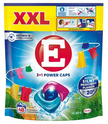 Obrázek produktu pro E Power Caps Kapsułki do prania kolorowych i ciemnych tkanin, 48 sztuk