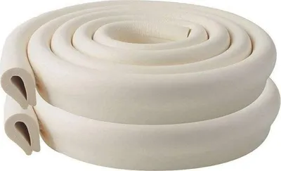 Obrázek produktu pro Chrániče rohů a hran pro miminka, 2 m dlouhé, nárazuvzdorná pěnová role (sada 2 kusů) k ochraně stěn, nábytku a hran stolů