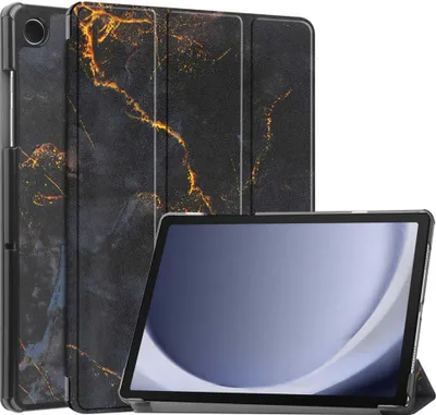 Image de imoshion Design Bibliothèque pliante pour le Samsung Galaxy Tab A9 Plus - Marbre noir
