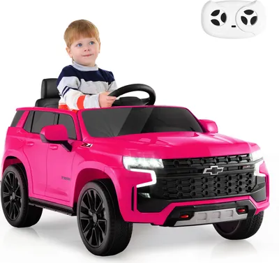 Produktbild von DREAMADE 12 V Elektroauto für Kinder, Fahrzeug mit elterlicher Fernbedienung, 3 Geschwindigkeiten, Elektrofahrzeug 3-6 Jahren, Pink