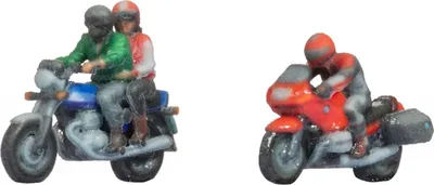 Produktbild von NOCH N Figuren Motorradfahrer für die Spurweite N ideal für Ihre Modellbau Landschaft