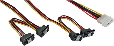Zdjęcie produktu dla InLine 4043718132751, Molex (4-pin), 4 x SATA, 0,55 m, Męska, Męska, Prosty