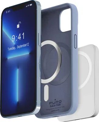 Obrázok produktu pre PURO, silikónové puzdro Apple iPhone 14 Plus kompatibilné s MagSafe, modré