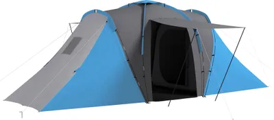 Produktbild von Outsunny Tunnelzelt Campingzelt für 4-6 Personen mit 2 Schlafzimmern Wohnbereich