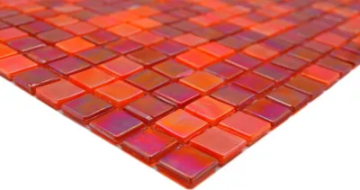 Produktbild von Handmuster Mosaikfliese Glas rot Wandfliesen Badfliese Duschrückwand Fliesenspiegel MOS58-0902_m