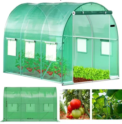 Zdjęcie produktu dla Szklarnia ogrodowa tunelowa, 10 m², metalowa rama, osłona UV