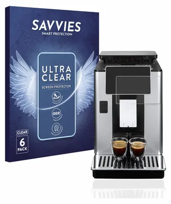 Produktbild von 6x Für ECAM610.75.MB/ 610.74.MB/ 610.55.SB/ 612.55.SB Schutzfolie Savvies Displayschutz Display Schutz Folie Klar Transparent