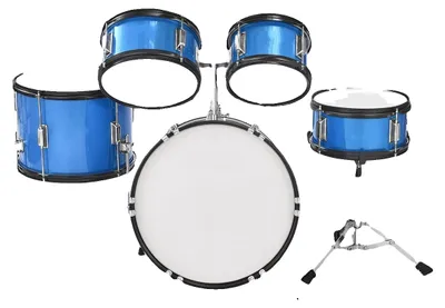 Productafbeelding van Drums, 5-delig, ontworpen voor kinderen, 16 inch, hemelsblauw