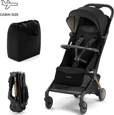 Immagine prodotto di Kinderkraft PILOT 2, passeggino ultraleggero nero, ideale per l'aereo