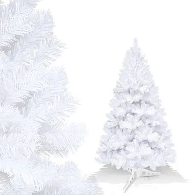 Produktbild von TolleTour 120 cm Tannenbaum weihnachtsbaum mit Christbaum Ständer Einfache Montage für Hochzeit, Weihnachten, Schlafzimmer Weihnachts,Weiß