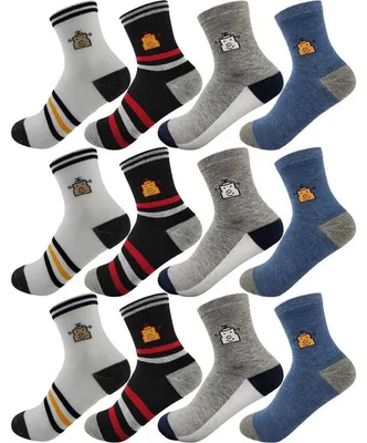 Produktbild von 12 Paar Kinder Socken Jungen & Mädchen mit Muster Baumwolle, 12 Paar, Mix8/27-30
