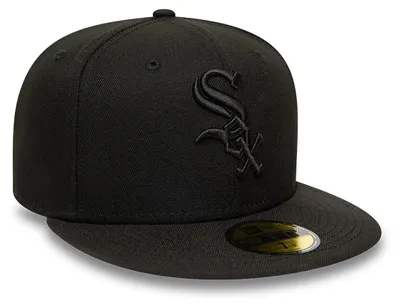 Image de Casquette New Era - MLB, modèle 59FIFTY, noir sur noir - Chicago White Sox - Noir