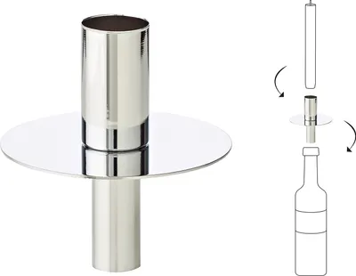 Produktbild von EDZARD Flaschenaufsatz Silber Weinkerze H 8 cm